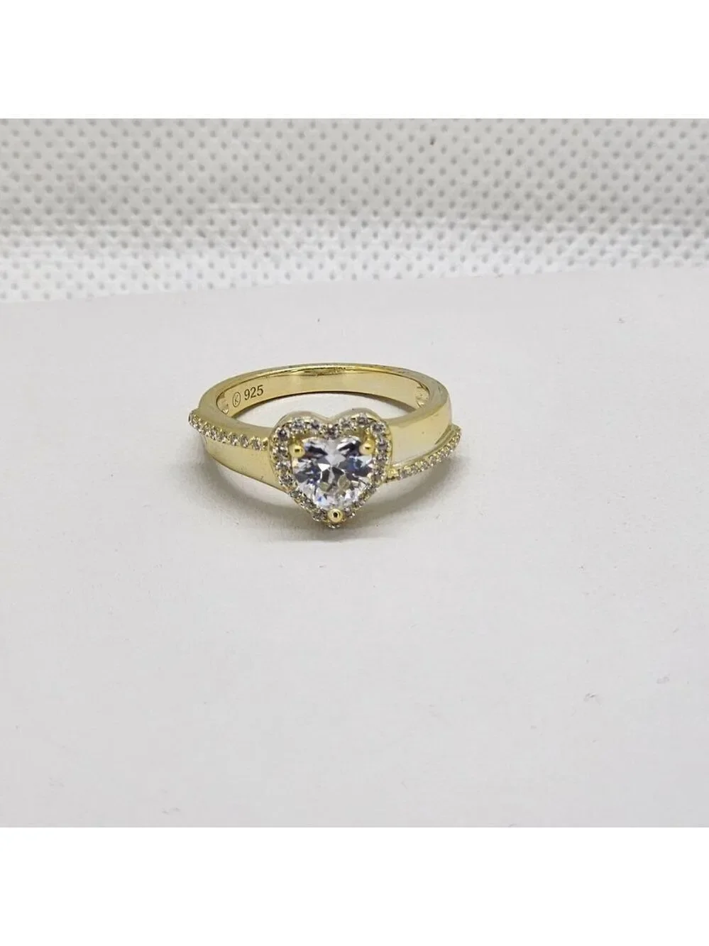 Brand New Sterling Silver 925 Heart Gemstone Ring